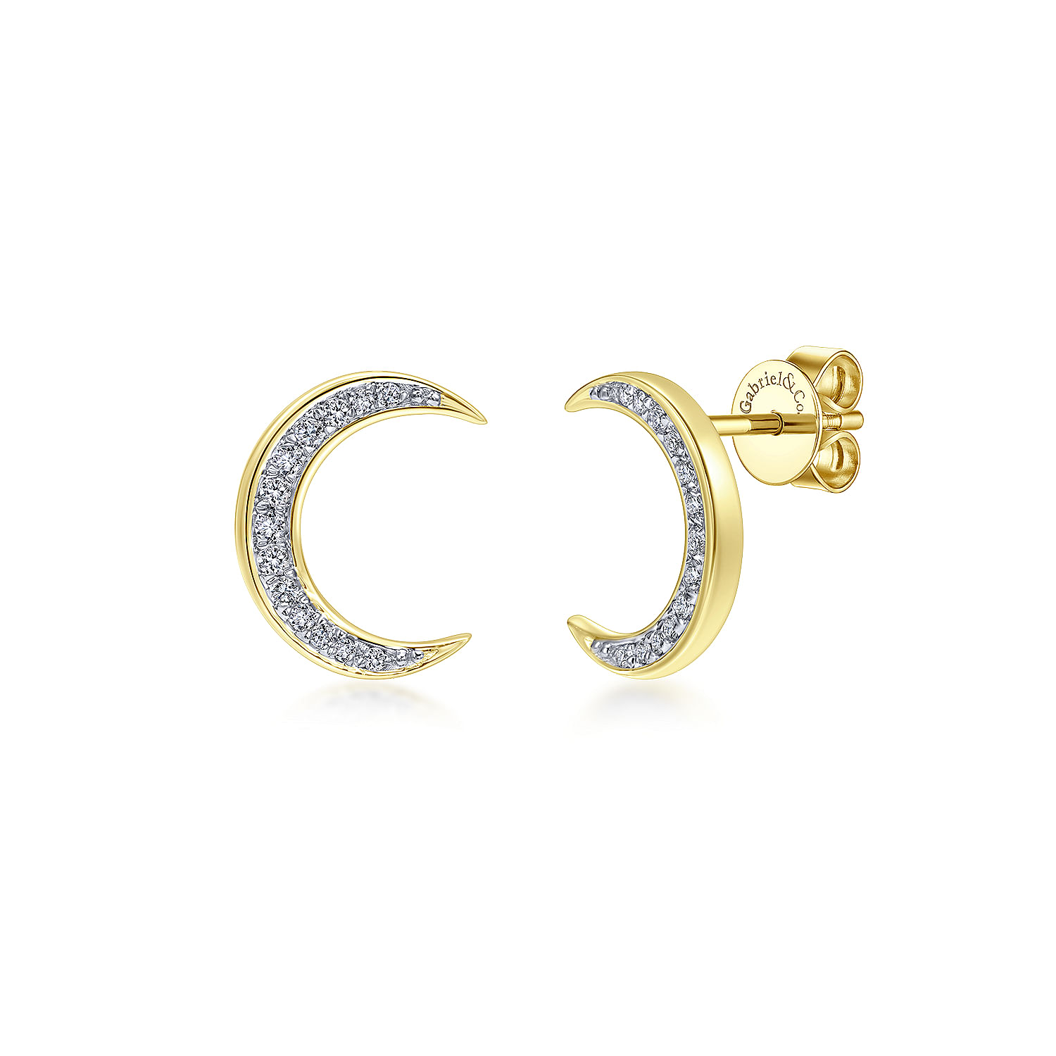 gold crescent earrings