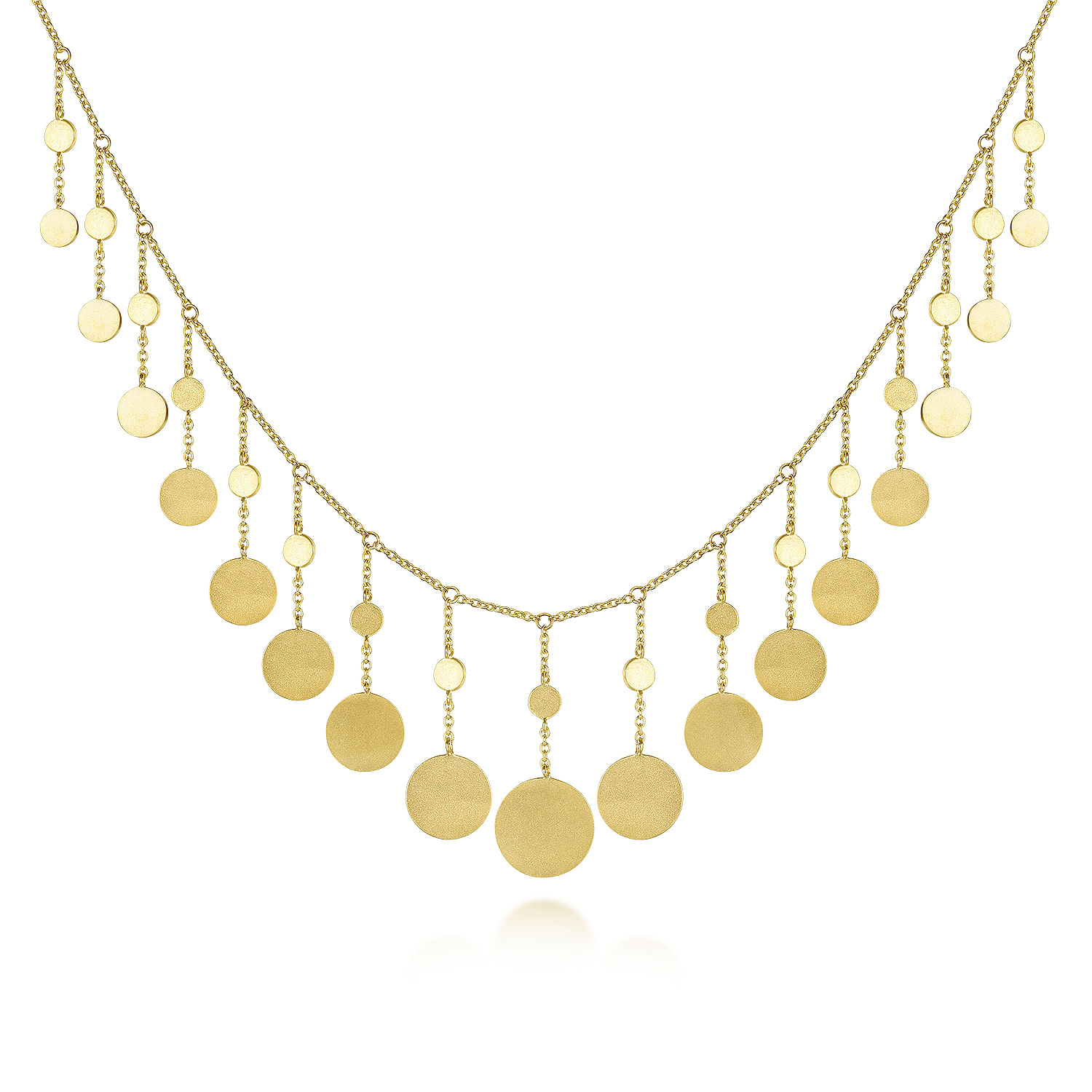 gold necklace with drops