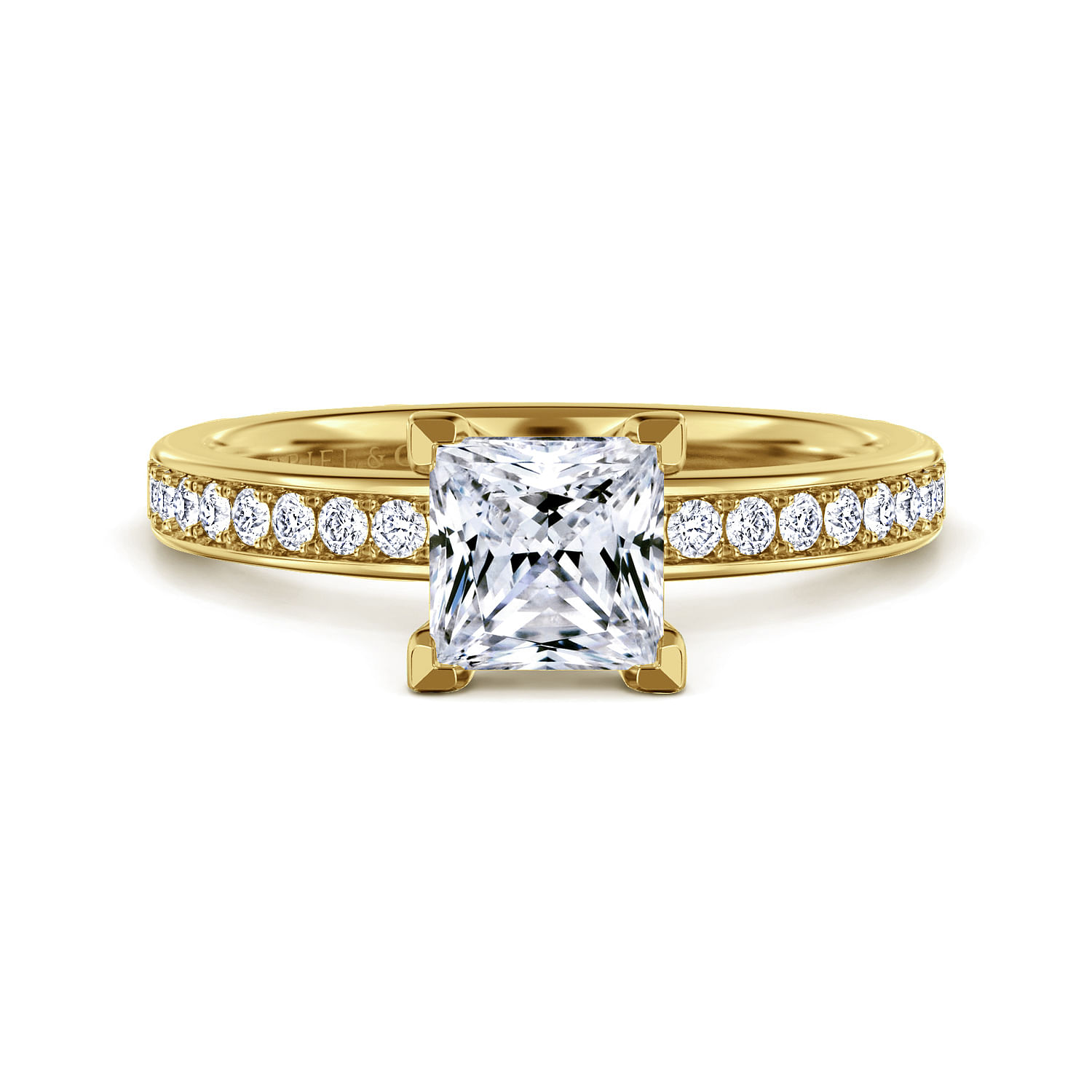 Princess cut canary hot sale diamond ring