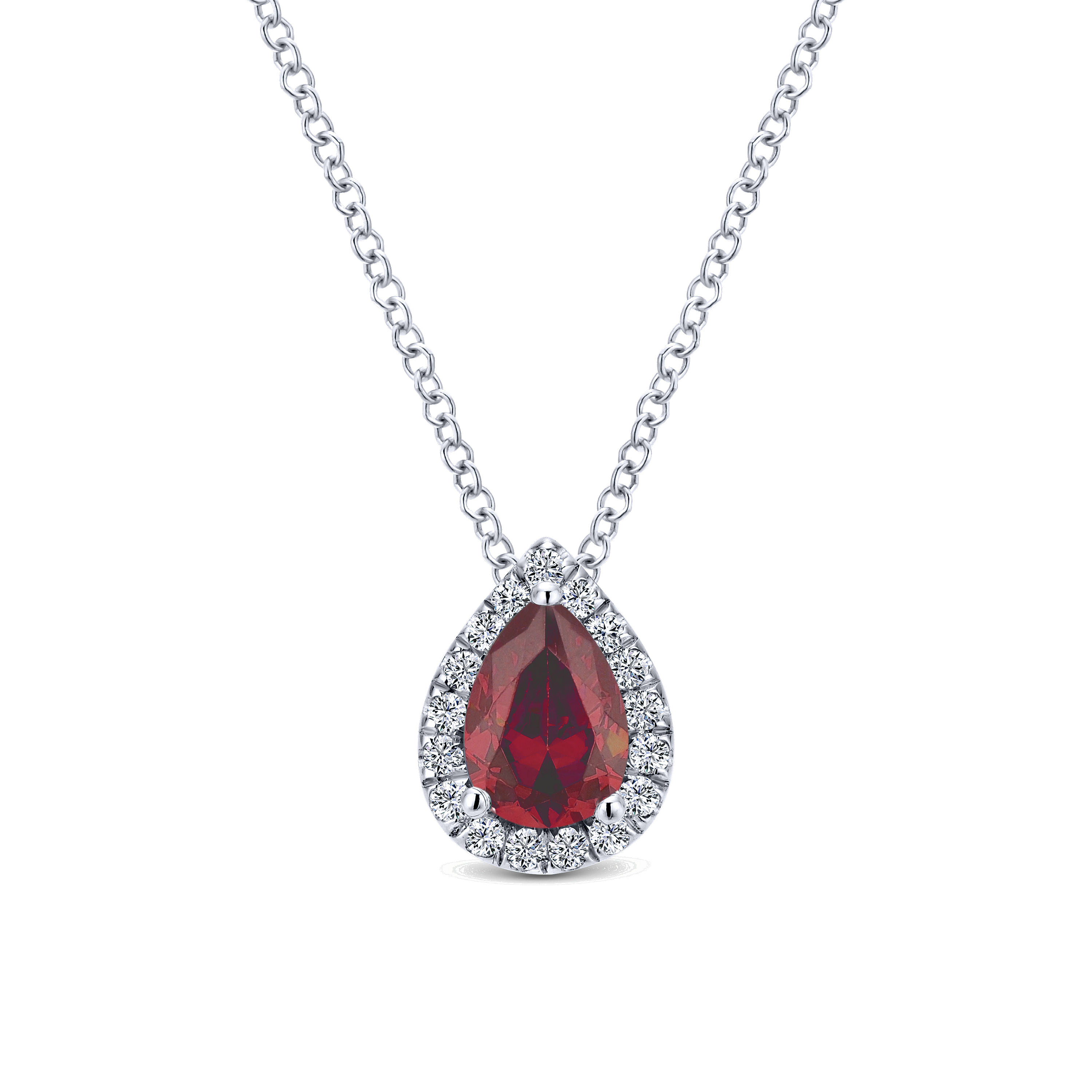 Pear shaped diamond halo on sale necklace