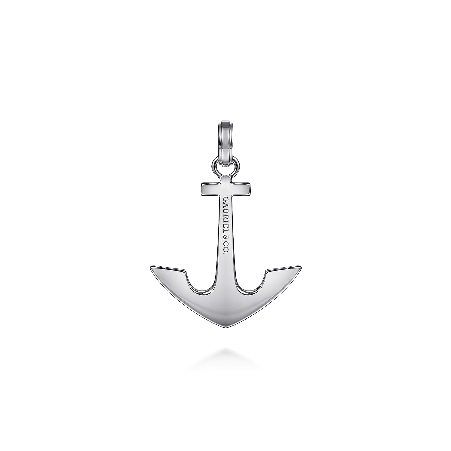 sterling anchor necklace