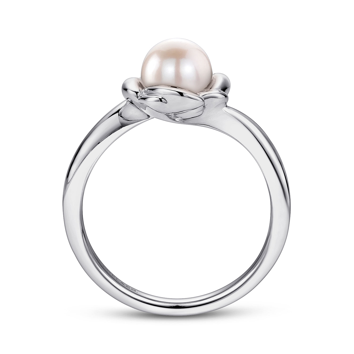 925 Sterling Silver Floral Cultured Pearl Ring - LR6784SVJPL