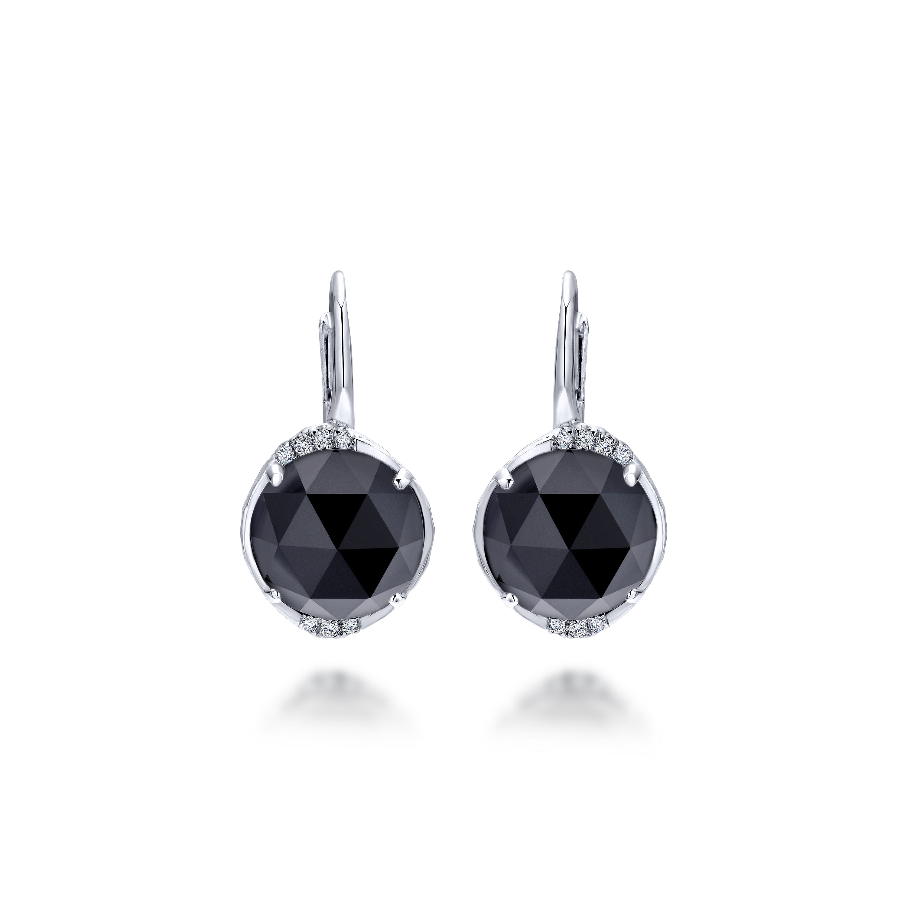 black onyx earrings silver