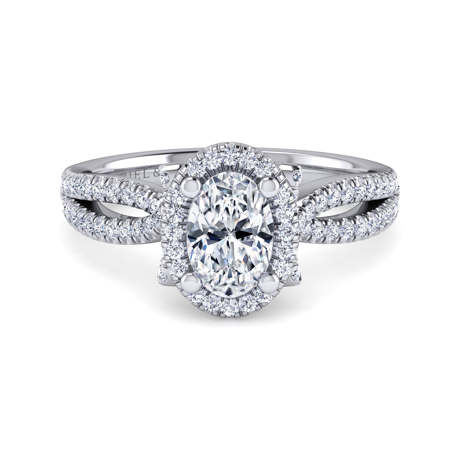 Platinum oval halo 2025 engagement rings