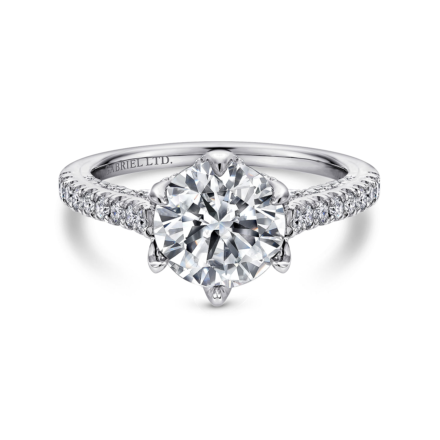 Platinum round diamond 2025 engagement rings