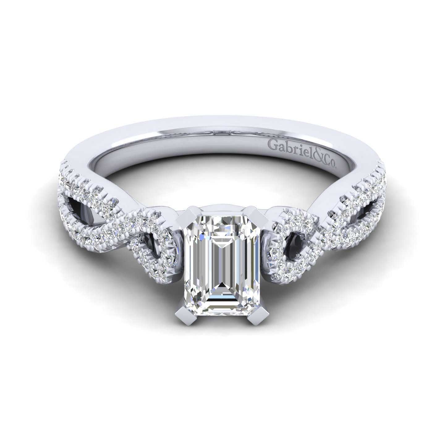 Platinum emerald cut hot sale diamond ring