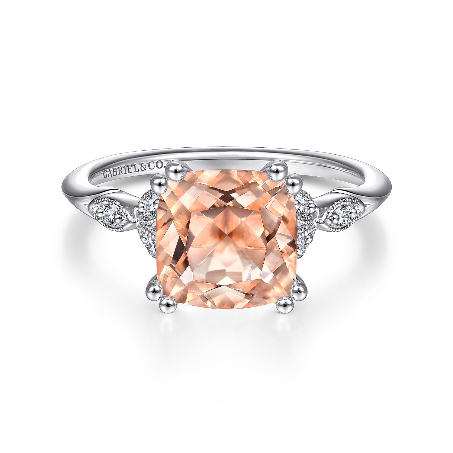 Vintage style morganite on sale ring