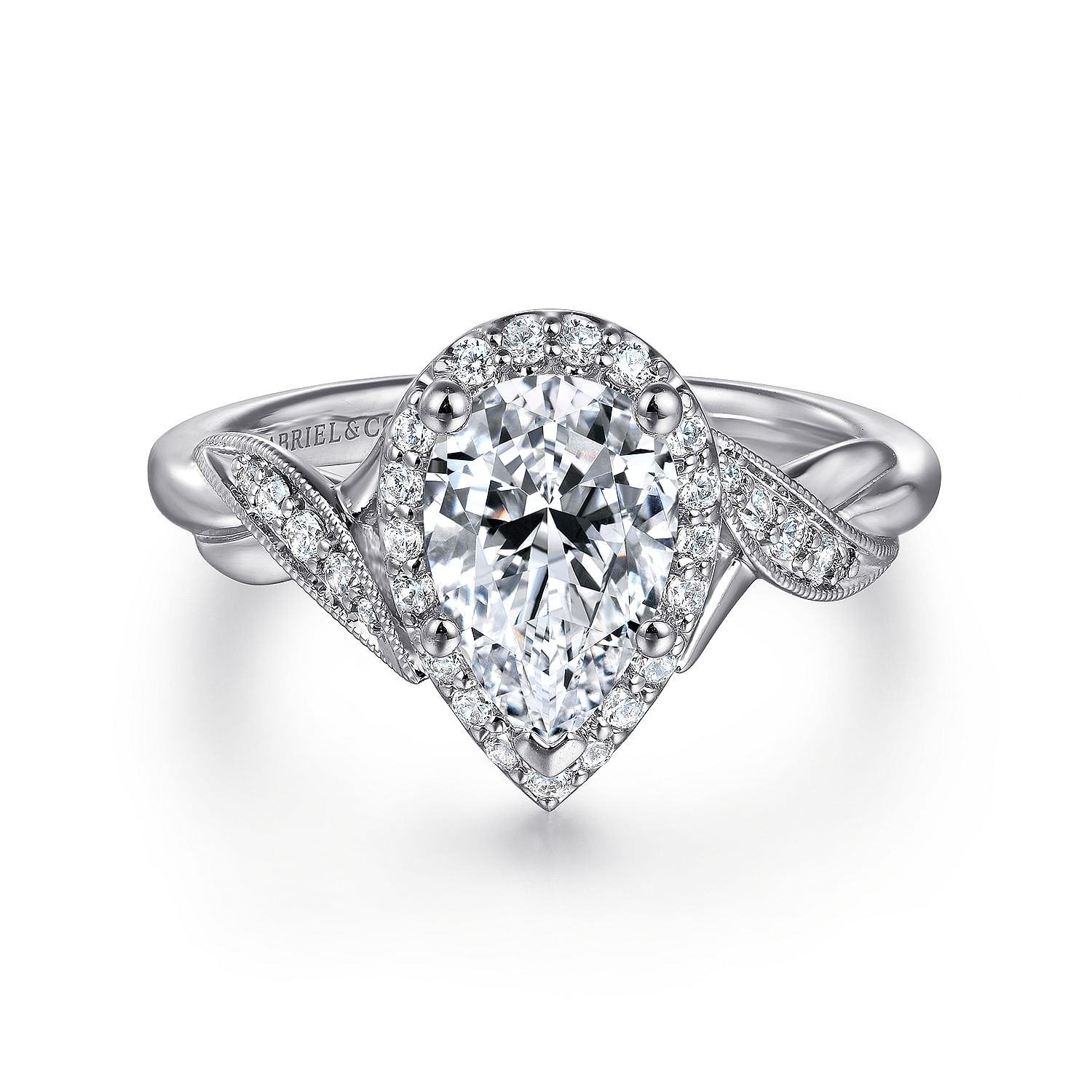 Pear vintage clearance engagement rings