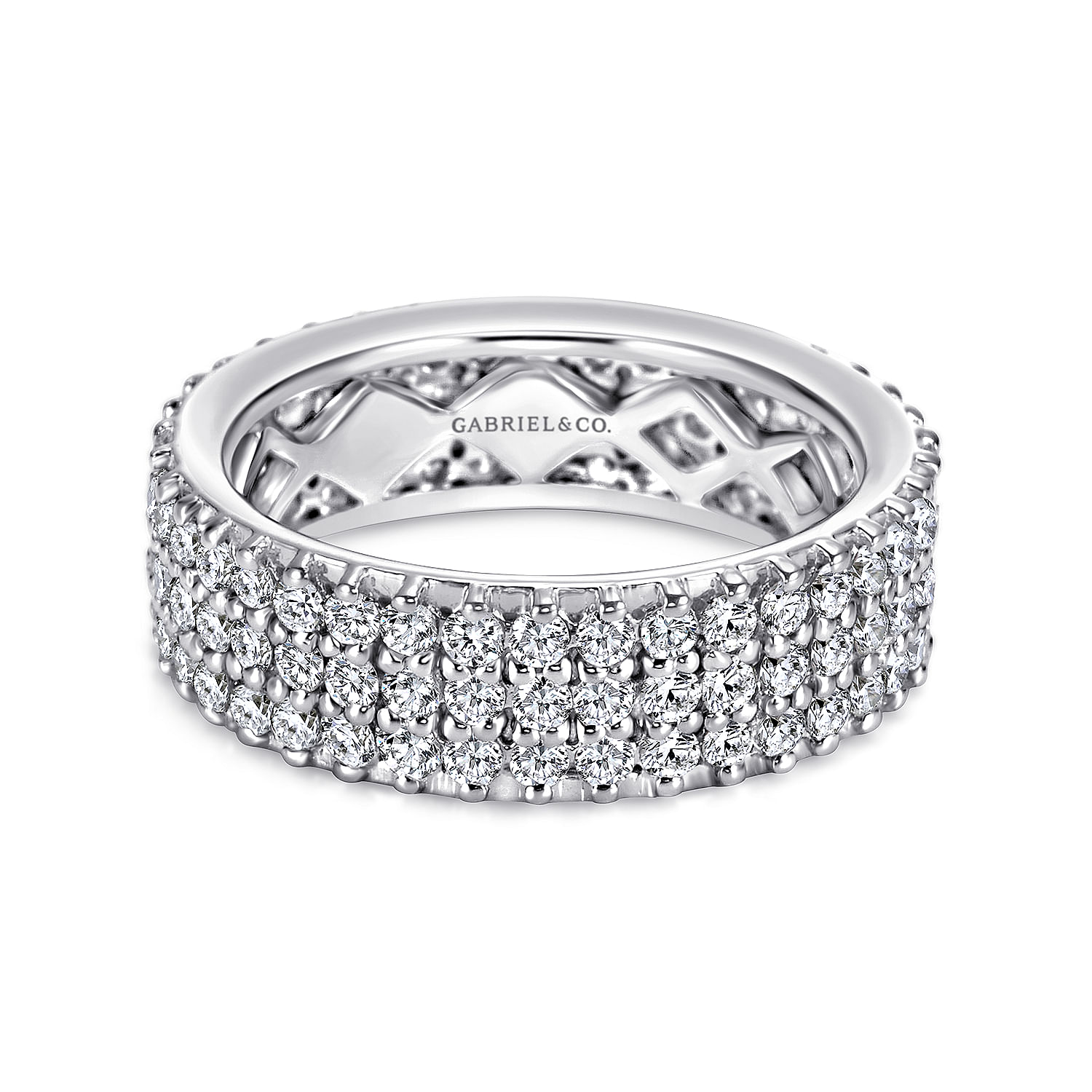 wide pave diamond eternity band