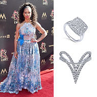 June 2019 Actress Monique Coleman wearing Gabriel & Co to the 46th Annual Daytime Emmy Awards