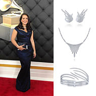  Singer Nicole Zuraitis wearing Gabriel NY to the Grammy Awards