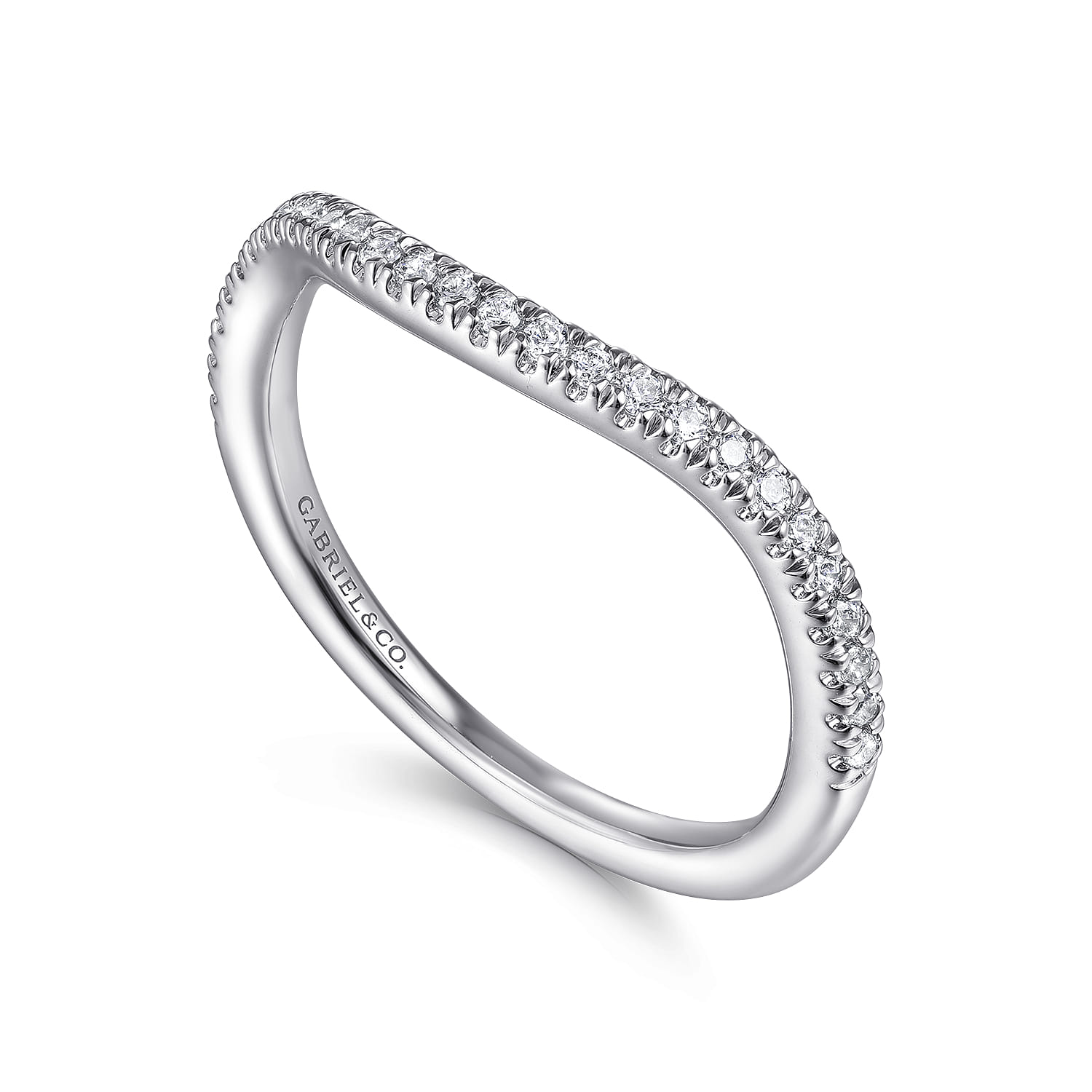 14K White Gold Matching Wedding Band
