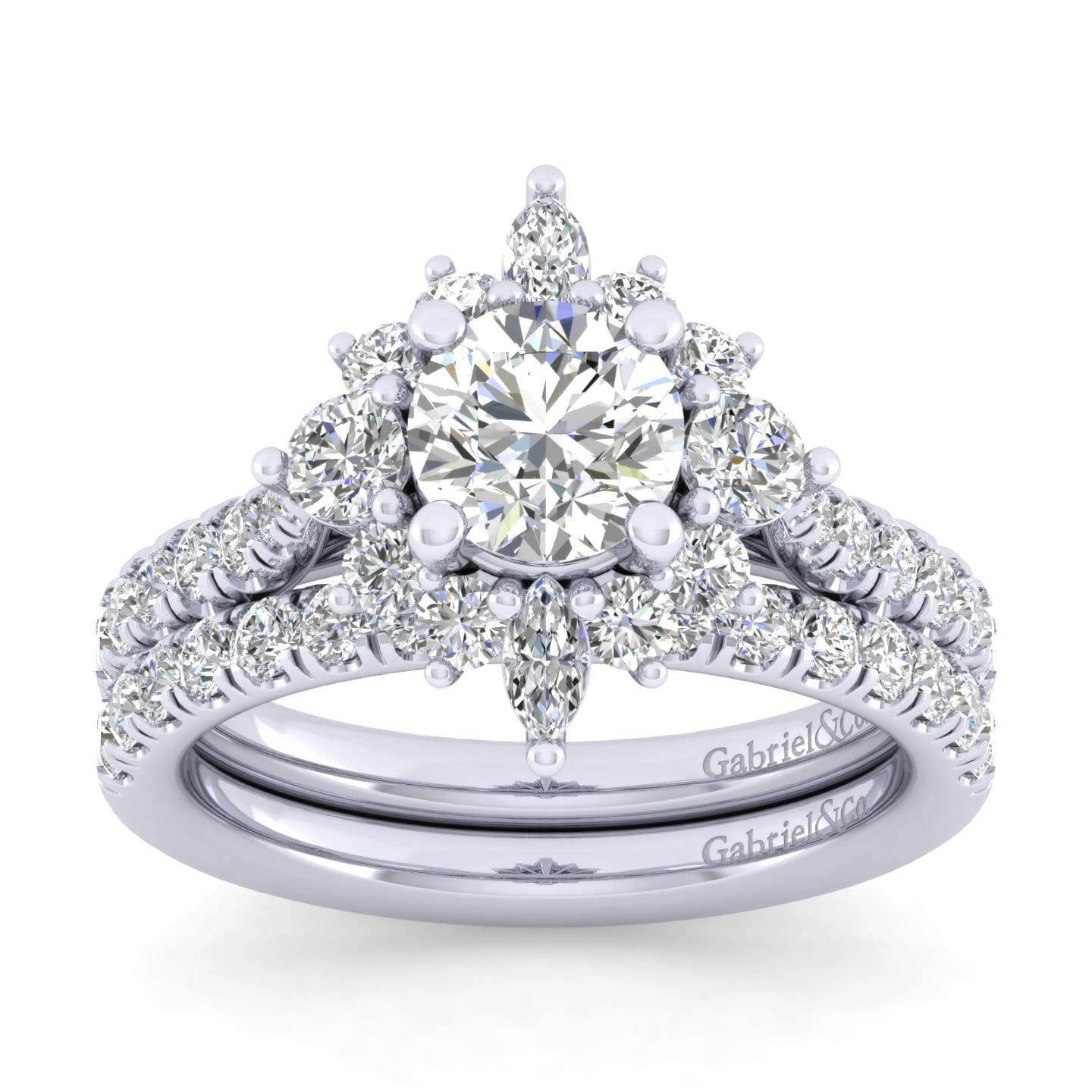 14K White Gold Matching Wedding Band