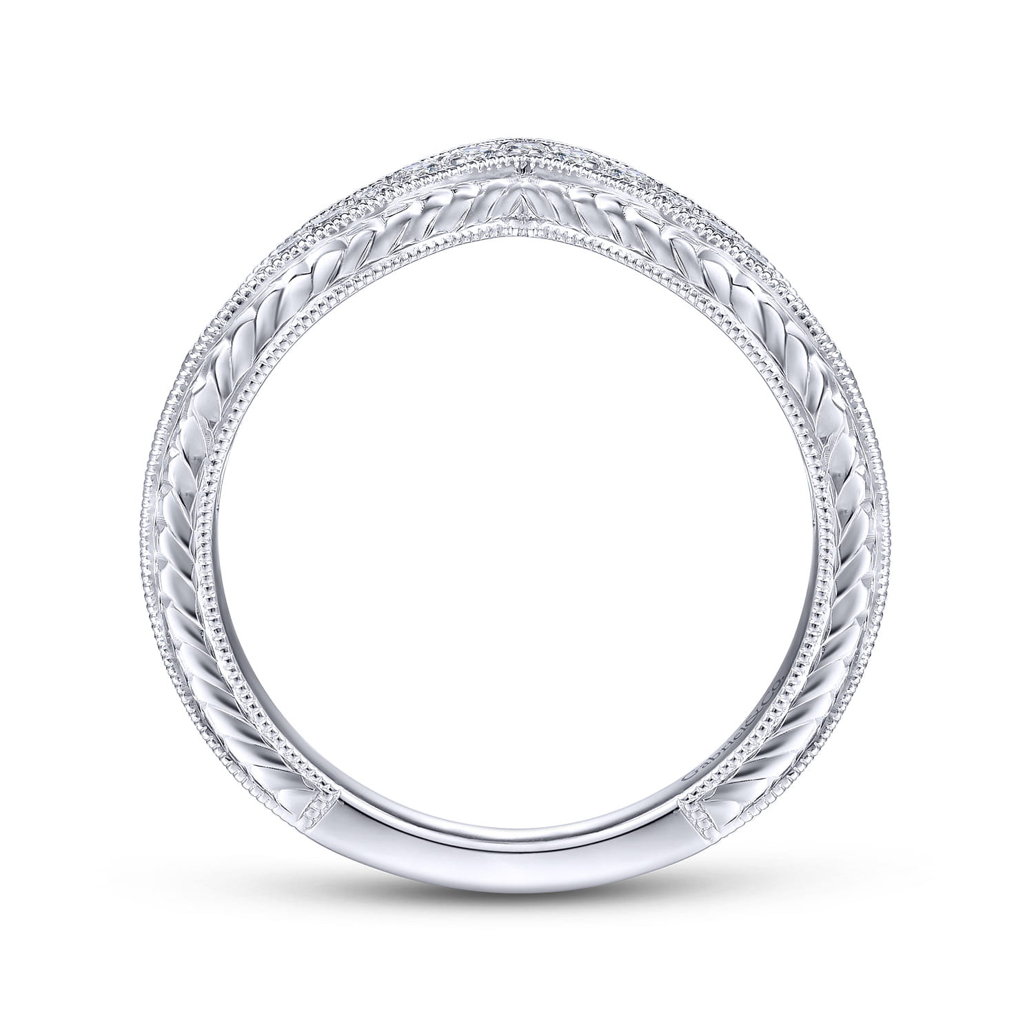 14K White Gold Matching Wedding Band